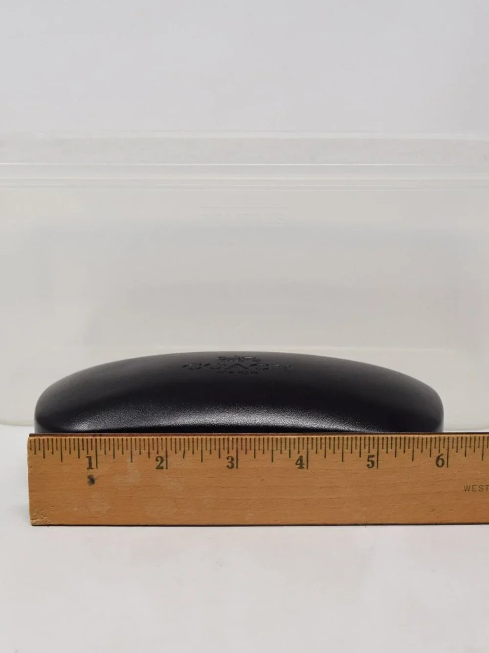 Coach Eyeglass Case Hard Shell Black Logo Travel Timeless Designer Protective